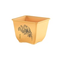 Pot de fleurs en résine imitation céramique Zisha, design épaissi, style épuré, pour plantes vertes, plantes en pot, bonsaï