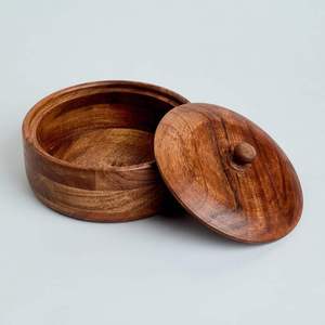 Olla para Chapati UO Premium de Diseño Moderno, Hecha a Mano con Madera de Origen Ético, Tapa de Madera, Ecológica, Apta para Lavavajillas, para Almacenamiento - Product Image 3