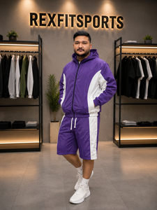 REXFIT SPORTS 2026 Conjunto Deportivo Corto de Nailon Personalizado para Hombre, Ropa Deportiva Ligera de Dos Piezas, Chaqueta y Pantalones Cortos, Ropa Deportiva Urbana - Product Image 4