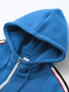 Hot Sale Customized Hooded Men's Winter Streetwear Tracksuit 100% Cotton Solid Pattern Printed <b>Jogging</b> OEM - Product Image 6