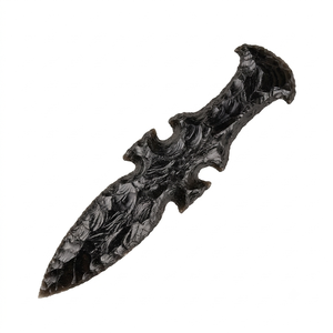 Schwarzes Obsidian-Messer Natürlicher Kristall-Dekor Gotische Boho Spirituelle Altar-Dekoration Einzigartiges Geschenk für Kristall-Liebhaber Rafay Edelstein - Product Image 1