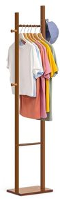 Bamboo Free Standing Coat Rack with <b>Hat</b> Hooks Modern Clothes Storage <b>Stand</b> for Entryway Bedroom Office - Product Image 2