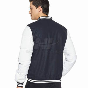 เสื้อแจ็คเก็ต Letterman ออกแบบเองสำหรับผู้ชาย สไตล์สตรีทแวร์ คุณภาพสูง แห้งเร็ว คอตั้ง โลโก้ด้านหน้า - Product Image 3