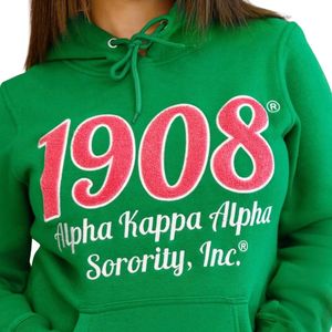 เสื้อฮู้ดดี้เชนิลล์สีเขียวชมพู 1908 สำหรับผู้หญิง แขนยาว ผ้าฟลีซ เสื้อคลุมมีฮู้ด สไตล์ลำลอง ปักลายแฟชั่น - Product Image 5