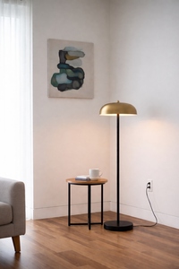Lámpara de Pie Moderna con Forma de Hongo, Lámpara de Lectura de Metal Dorado Estilo Mid-Century, Decoración Minimalista para el Hogar, Iluminación Interior al por Mayor - Product Image 2