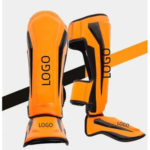 100% Genuine Leather Boxing Shin Guards High Quality Leg Protector Shin Pad Best Selling Muay Thai Training Equipment Leg Guard - Product Image 4