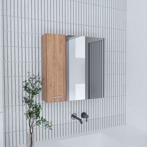Armadietto da Bagno a 4 Ripiani con Specchio, Mensole di Qualità Premium per i Tuoi Oggetti Essenziali - Product Image 1