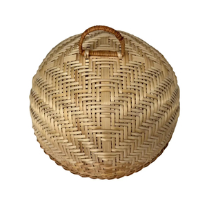 Handmade Round Bamboo Food Cover Dome 12 Inch Woven Dish Cover Natural Food <b>Protector</b> Kitchen Use Wholesale - Product Image 1