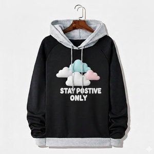 Sweat-shirts à capuche imprimés avec logo haute densité, en tissu mélangé de coton doux et coutures robustes pour une utilisation durable - Product Image 1