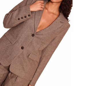 Conjunto de Blazer y Falda para Mujer, Otoño 2026, Cuello en V, Dos Piezas, Ropa de Oficina, Chaqueta Entallada de Manga Larga, Falda Corta, Personalizado OEM ODM - Product Image 5