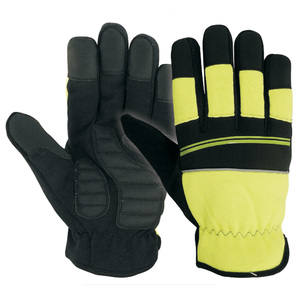Gants de mécanicien personnalisés OEM, protection contre les chocs TPR, paume en cuir synthétique résistant, sécurité au travail professionnelle - Product Image 2