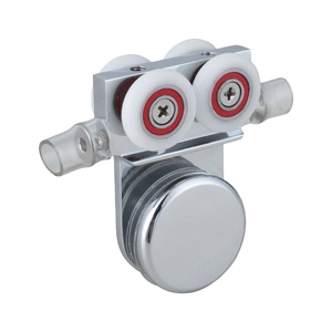 OEM ODM Conception moderne Rouleau coulissant en acier et laiton avec pince pour porte vitrée, pour applications hôtelières et de garage, Rouleau de fenêtre en fer - Product Image 1