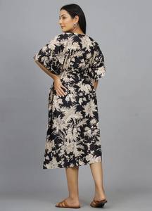 Robe kaftan en coton indien faite à la main, légère, style kimono, idéale pour la plage - Product Image 6