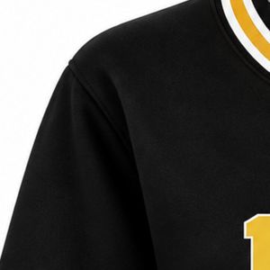 Black Sigma Gamma Rho Women Crewneck Sweater 1922 Gold Embroidery <b>White</b> Gold Striped Collar Custom Greek Sorority Knitwear - Product Image 4