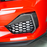 Grille de phare antibrouillard en fibre de carbone tissée Blackstone Gloss, aileron, lame d'air pour Mustang 2015-2016 avec installation facile