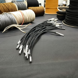 Customizable 3mm Braided Polyester <b>Elastic</b> <b>Cord</b> Eco-Friendly with Metal Tips for Bags Garments Home Textiles Shoes - Product Image 4