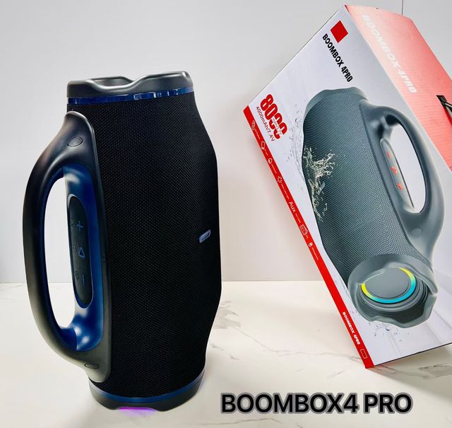 BOOMBOX4 PRO Premium Outdoor Party Speaker Wireless Stereo Audio System Heavy Bass Waterproof Portable Speaker with RGB Light