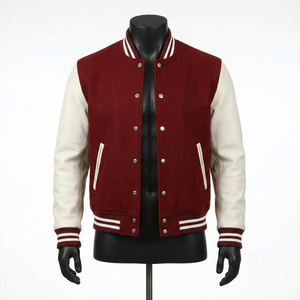 Veste universitaire de qualité supérieure, veste bomber personnalisée avec patch OEM, commande en gros de vestes universitaires, veste universitaire personnalisée avec nom et logo, vestes d'équipe scolaire - Product Image 1