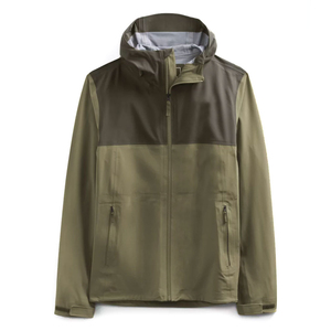 <b>Men's</b> <b>Canvas</b> Hooded Windbreaker <b>Jacket</b> Olive Green PU Waterproof Washed Front Logo Stand Collar Winter Casual Outdoor - Product Image 4