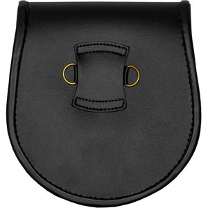 Sporran en cuir vegan fait main sur mesure pour homme avec badge et sangle à chaîne, tenue écossaise - Product Image 6