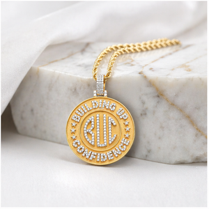 Iced 925 <b>Silver</b> Gold Plated Big Circle Moissanite Custom Name <b>Initial</b> Letter Name Pendants Hip Hop Party Men's <b>Necklace</b> Charms - Product Image 1
