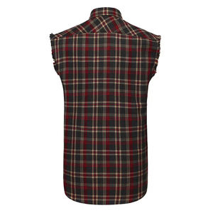 Chemises en flanelle pour hommes de qualité supérieure, respirantes, vintage, ajustées, en tissu doux, style streetwear, sans manches, pour garçons - Product Image 2