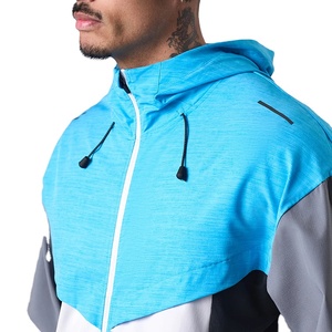 Breathable Solid <b>Design</b> Two Piece Outfit Casual Mens Logo Windbreaker Shorts Lightweight Windbreaker Short Set Men 2027 - Product Image 3