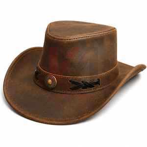 Sombrero Vaquero de Cuero Genuino para Producción en Masa, Estilo Clásico Occidental, Talla Personalizada, Logotipo para Importadores, Minoristas y Marcas - Product Image 1