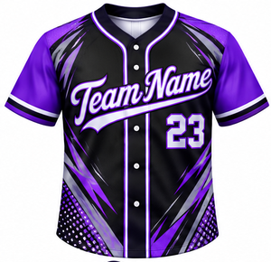 Nuevo Diseño de Camiseta de Béisbol Personalizada de Manga Corta, Uniforme Deportivo Unisex de Poliéster con Bordado, Uniforme de Béisbol Transpirable al por Mayor - Product Image 6