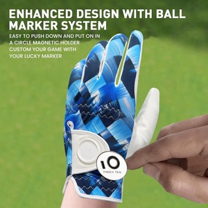 Nouveau design, gants de golf en cuir Cabretta de haute qualité, coupe-vent, imperméables, à séchage rapide, à doigts entiers, Bigwood Sports - Product Image 2