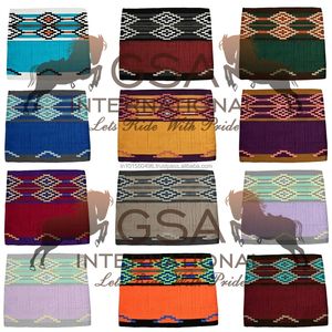 Hand woven 100% Newzealand wool geometrical design Saddle <b>Blanket</b> manufactured in India for horse riding and competition - Product Image 2