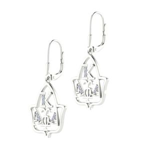 Pendientes de Cristal con Hojas Plateadas para Mujer, Joyería Elegante y a la Moda, Pendientes Colgantes, Accesorio con Estilo, Regalo, Uso Diario, Plata de Ley Premium - Product Image 4