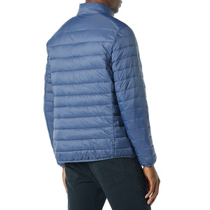 Men's Custom OEM Zipper <b>Winter</b> Jacket Hot Sale <b>Thick</b> Polyester Bubble Fabric Warm Stand Collar Regular Size Yellow Canvas <b>Coats</b> - Product Image 4