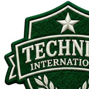 Parche Bordado Verde con Escudo, Estrella y Corona de Laurel de Technica International para Chaquetas, Bolsas, Uniformes y Ropa - Product Image 6