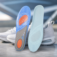 Semelles intérieures de sport en gel TPE trois couleurs pour hommes et femmes, avec coussinets respirants et amortissants pour chaussures de basketball et d'entraînement
