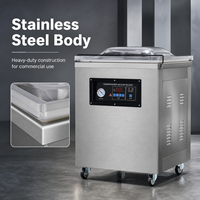 Machine d'emballage sous vide DZQ-500D à chambre unique, mode humide et sec, 220V 900W, 20m³/h, barre de scellage de 500mm pour viande marinée et cornichons