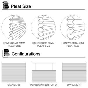 Honeycomb Vertical Cellular Shades Cordless <b>Light</b> Filtering Blinds with Heat Protection & Energy Saving - Product Image 4