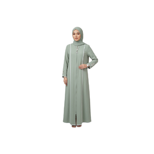 Abaya Larga Hasta el Suelo para Mujer, Manga Larga, Corte Holgado, Estilo de Oriente Medio, Ropa Tradicional Étnica Musulmana, Abaya al por Mayor - Product Image 3