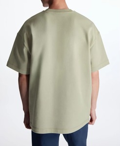 Pattern Solid Jersey High Quality Oversized Drop Shoulder T-Shirt Custom Logo Printed T-shirt Men Loose Fit - Product Image 2