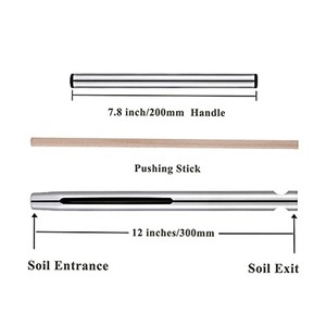 Sonda de madera de teca para análisis de suelo con mango de acero - Herramienta de análisis para jardín al por mayor - Product Image 2