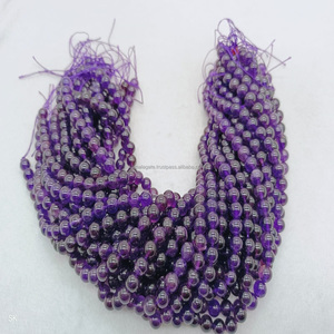 Handmade <b>Chakra</b> Style Amethyst Gemstone Bracelet 8mm Natural Semi-Precious Stone Beads for Reiki Healing Meditation Gift - Product Image 3