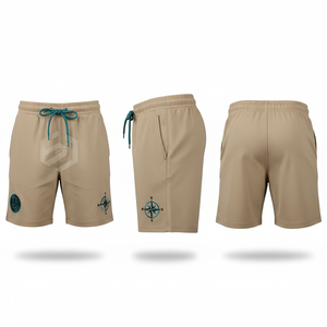 Shorts pour hommes violets à cordon de serrage avec imprimé éclair vert, séchage rapide, style sportif, taille mi-haute - Product Image 4