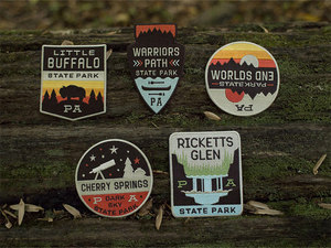 Patch brodé thermocollant de l'initiative des parcs de l'État du Pennsylvania, forme irrégulière, tissu tissé découpé au laser - Product Image 2