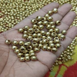 Customized Brass <b>Bead</b> for Jewelry Making Bearing Balls with Tapped Drilled or Threaded Big Hole - Product Image 2