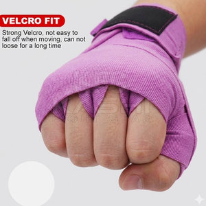 Vendas de mano de neopreno y algodón de calidad premium, duraderas, para entrenamiento de boxeo y gimnasio, soporte de muñeca ecológico y cómodo. - Product Image 2