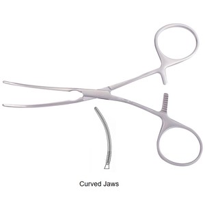 COOLEY Vascular <b>Clamp</b> Extra Small Curved Shanks Angled Jaw 1-3/4in 4.4cm Overall 5in 12.7cm ZETOMEDPRO - Product Image 3