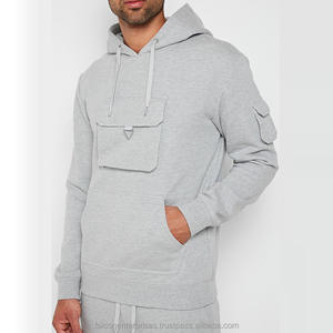 Sweat à capuche unisexe zippé en molleton bouclette imprimé, coupe boxy courte, style streetwear hiver pour homme, avec poche avant, en coton de qualité supérieure, fabriqué par un fabricant de renom. - Product Image 4