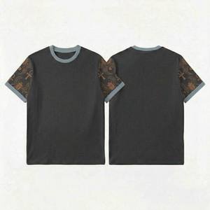 เสื้อยืดผู้ชายแขนสั้นผ้าคอตตอนผสมระบายอากาศได้ดี สีพื้นเรียบง่าย สไตล์อเมริกัน เหมาะสำหรับใส่เป็นเสื้อตัวในหรือใส่ทั่วไป - Product Image 3