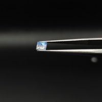 Pierre précieuse naturelle en pierre de lune arc-en-ciel, taille carrée facettée, 4 mm, personnalisée pour la fabrication de bijoux (bague)