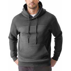 Sudadera con Capucha Informal de Algodón para Hombre, Personalizada, de Manga Larga, con Cordón, Felpa, Estilo Waffle, con Bolsillos Antiarrugas, Talla XXS - Product Image 5